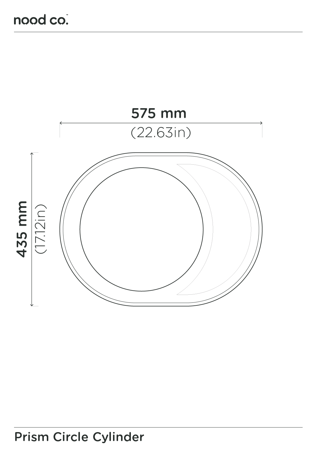 Cylinder - Prism Circle Basin (Copan Blue)