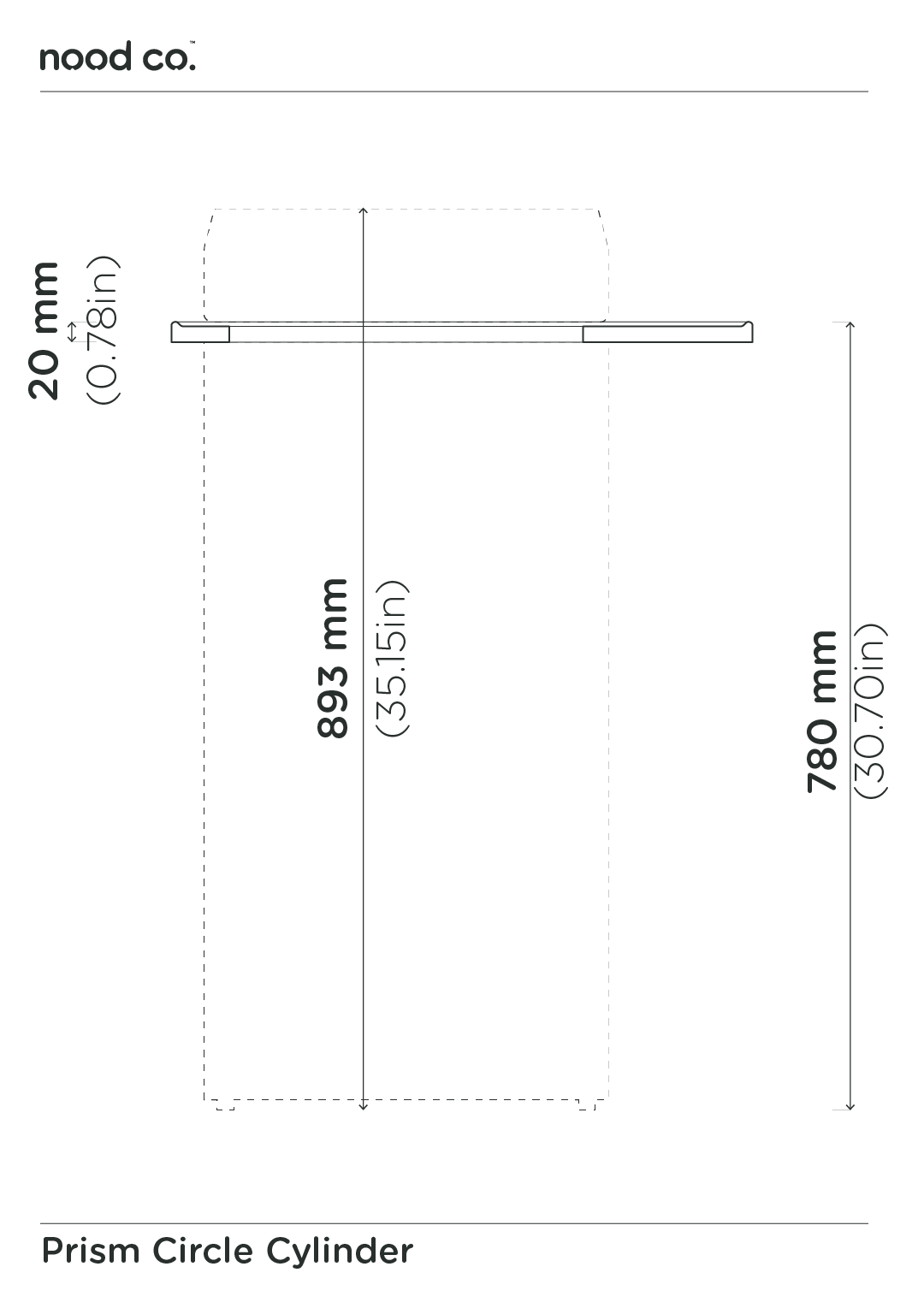 Cylinder - Prism Circle Basin (Mint)