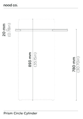 Cylinder - Prism Circle Basin (Sage)