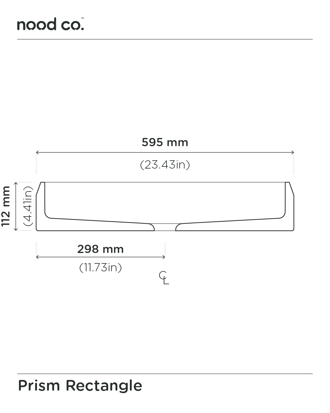 Prism Rectangle Basin (Rust)
