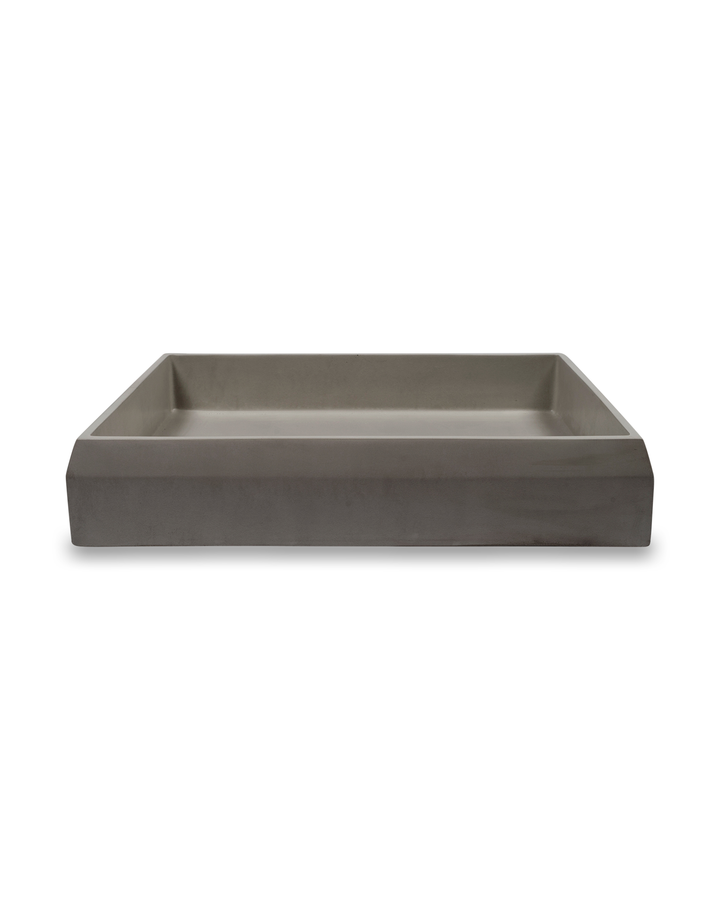 Prism Rectangle Basin (Mid Tone Grey)