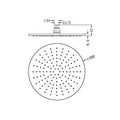 300MM ROUND SHOWER HEAD BRUSHED BRONZE