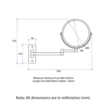 R16SMBB 1&5x Magnification Brushed Brass Mirror