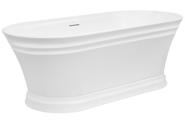 Regent 1700 Freestanding Bath with Integrated Overflow — White Baths, Acrylic Baths, Oval Baths