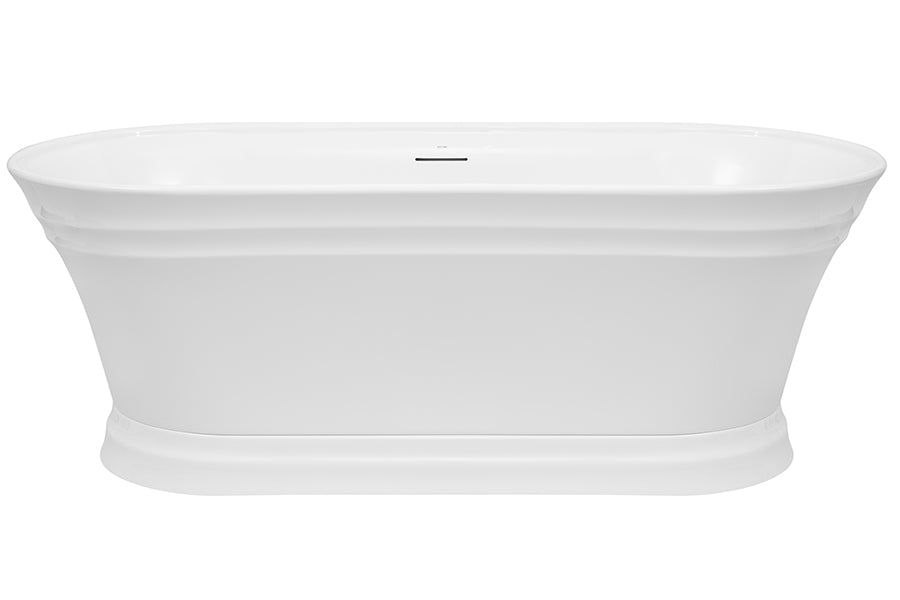 Regent 1700 Freestanding Bath with Integrated Overflow — White Baths, Acrylic Baths, Oval Baths