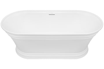 Regent 1700 Freestanding Bath with Integrated Overflow — White Baths, Acrylic Baths, Oval Baths