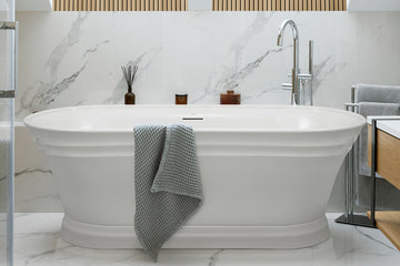 Regent 1700 Freestanding Bath with Integrated Overflow — White Baths, Acrylic Baths, Oval Baths