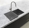 LAVELLO STAINLESS STEEL ROLLING MAT PROTECTOR GUNMETAL BLACK