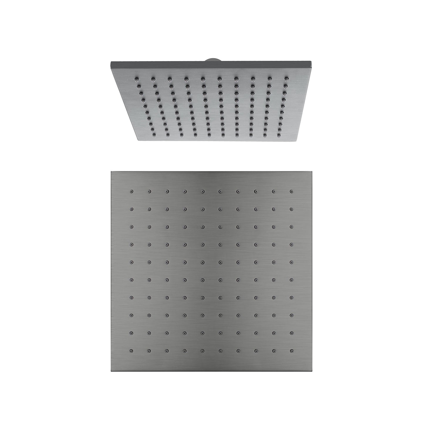 250MM SQUARE SHOWER HEAD GUN METAL GREY