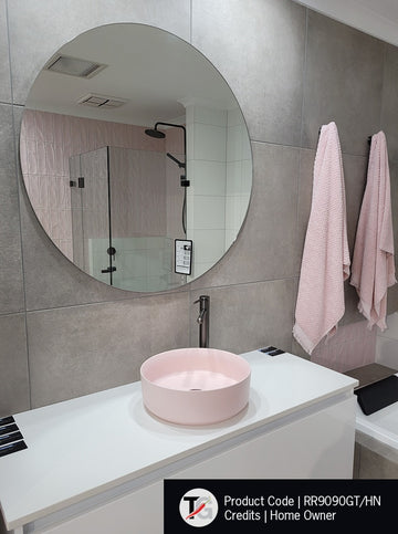 RR9090GT Round Polished Edge Mirror