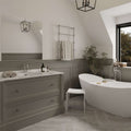 SB34M Straight Round Heritage Ladder Polished Heated Towel Rail