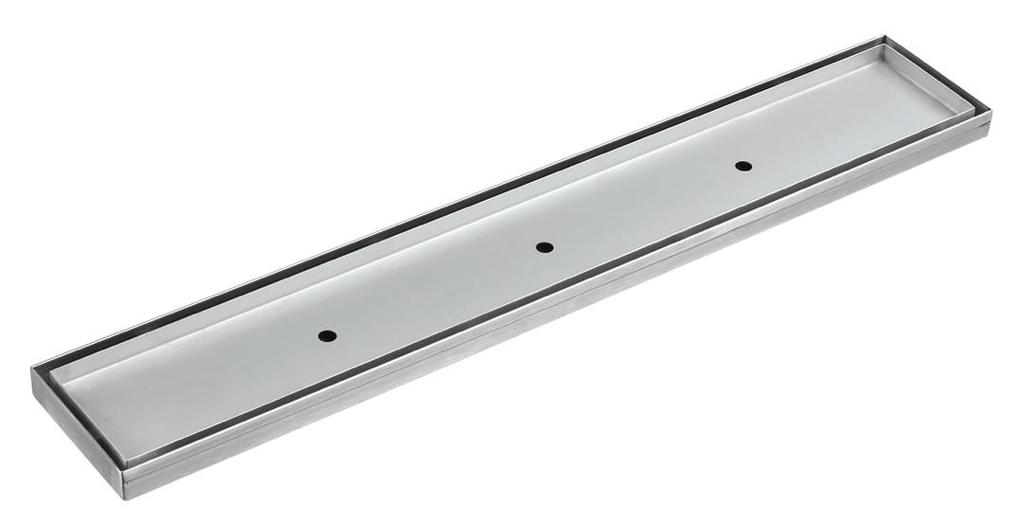 Electroplated Silver Tile Insert Drain No Outlet SDZNO — Brushed Nickel, Floor Wastes & Drains, Spare Parts