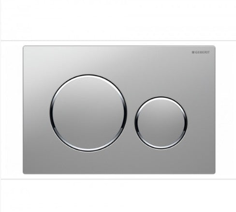 Geberit Push Plate Sigma20JQ Fingerprint resistant Matte Chrome, Chrome trim 115.882.JQ.1