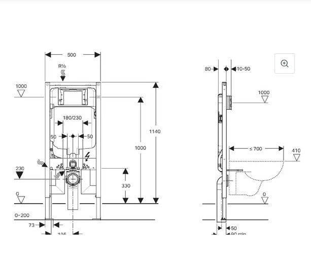 Geberit Framed In Wall Cistern Sigma8-F