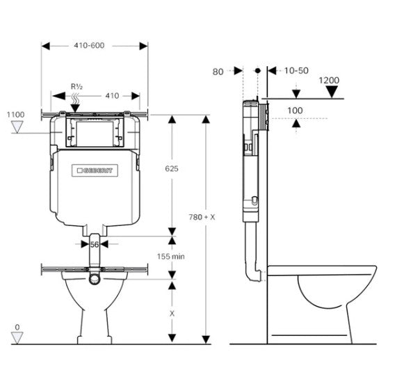 Geberit Frameless In-wall Cistern Sigma8