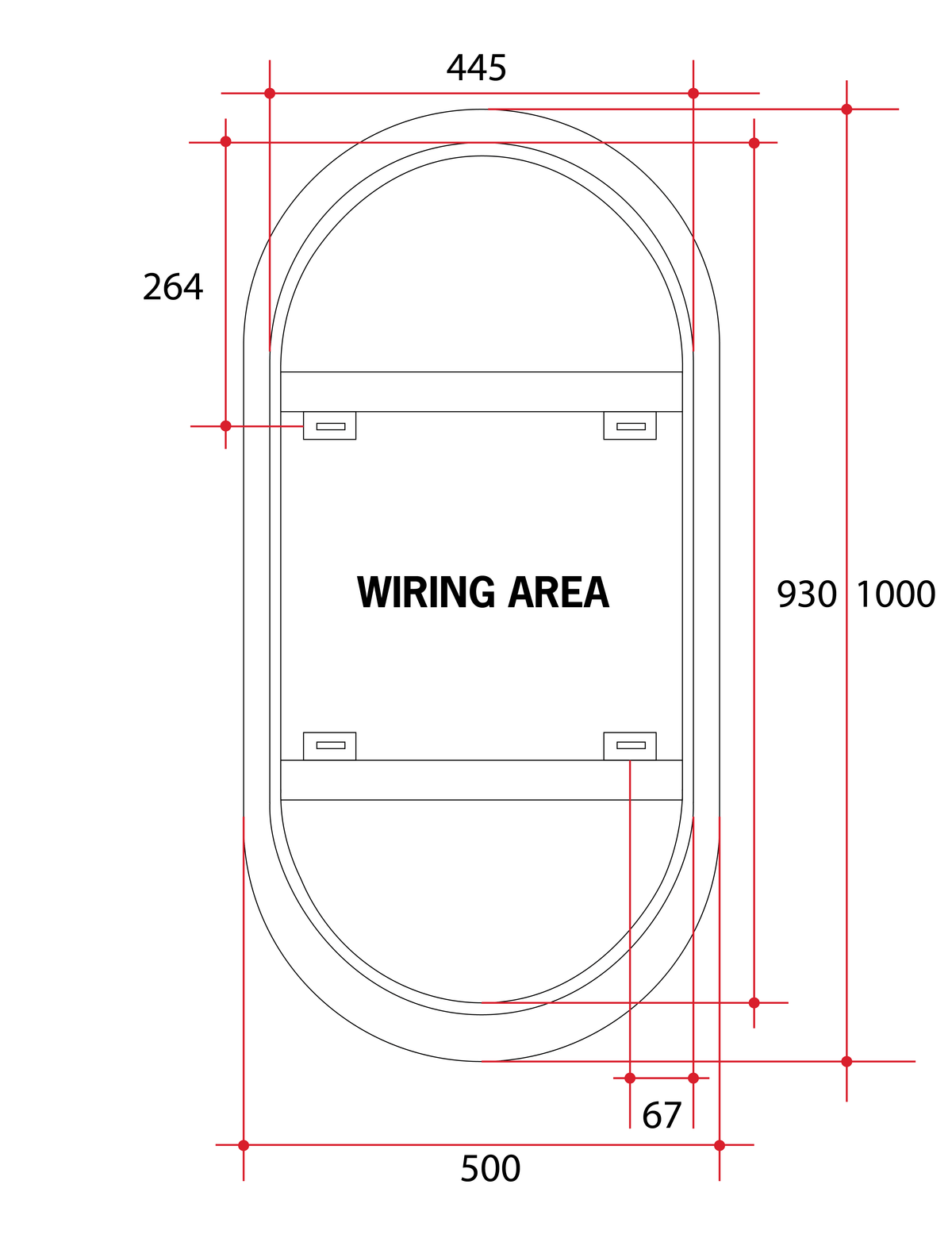 SO500W Premium SO Range Back-Lit Mirror