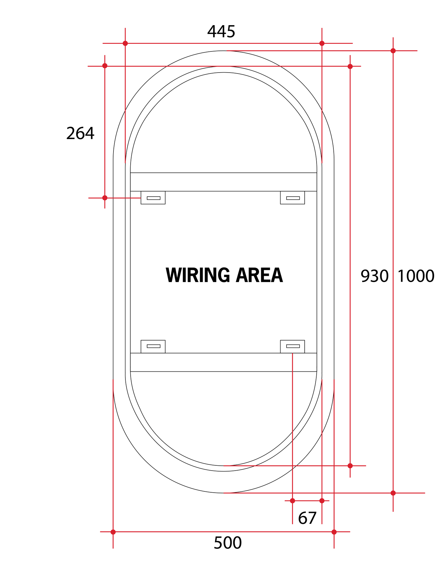 SO500W Premium SO Range Back-Lit Mirror