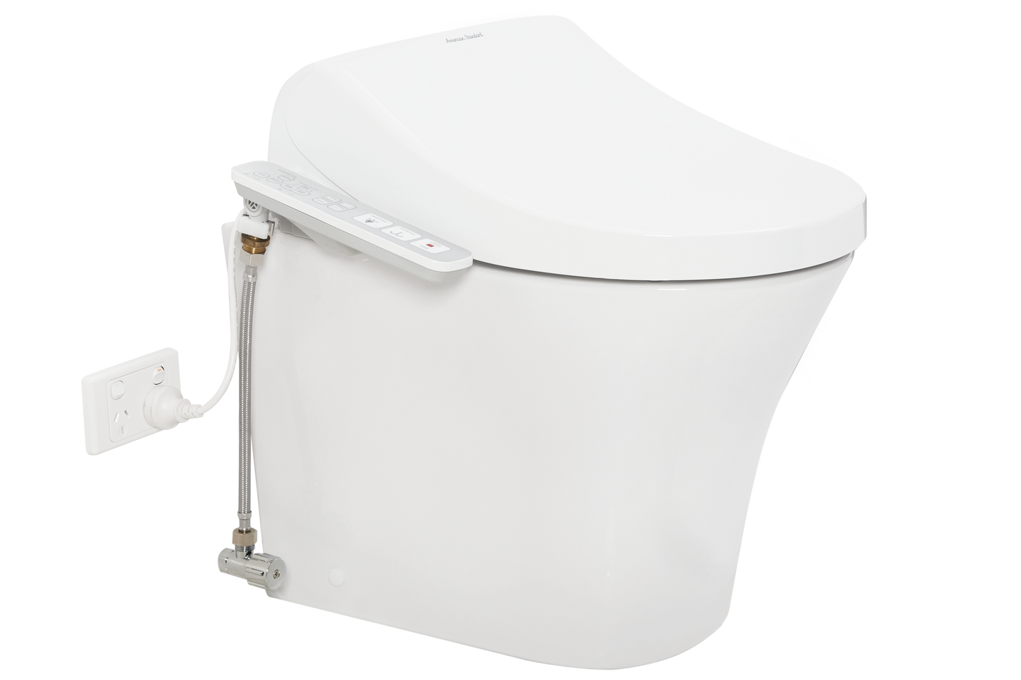 Cygnet Square HygieneRimless Close Coupled Back to Wall Bottom Inlet Suite with Spalet E-Bidet Seat