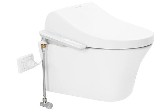 Signature Hygiene Rim Wall Hung Pan with SpaLet E-Bidet Seat