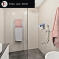SR17M Straight Round Polished Stainless Ladder Heated Towel Rail
