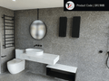 SR19MB Matt Black Round Ladder Heated Towel Rail