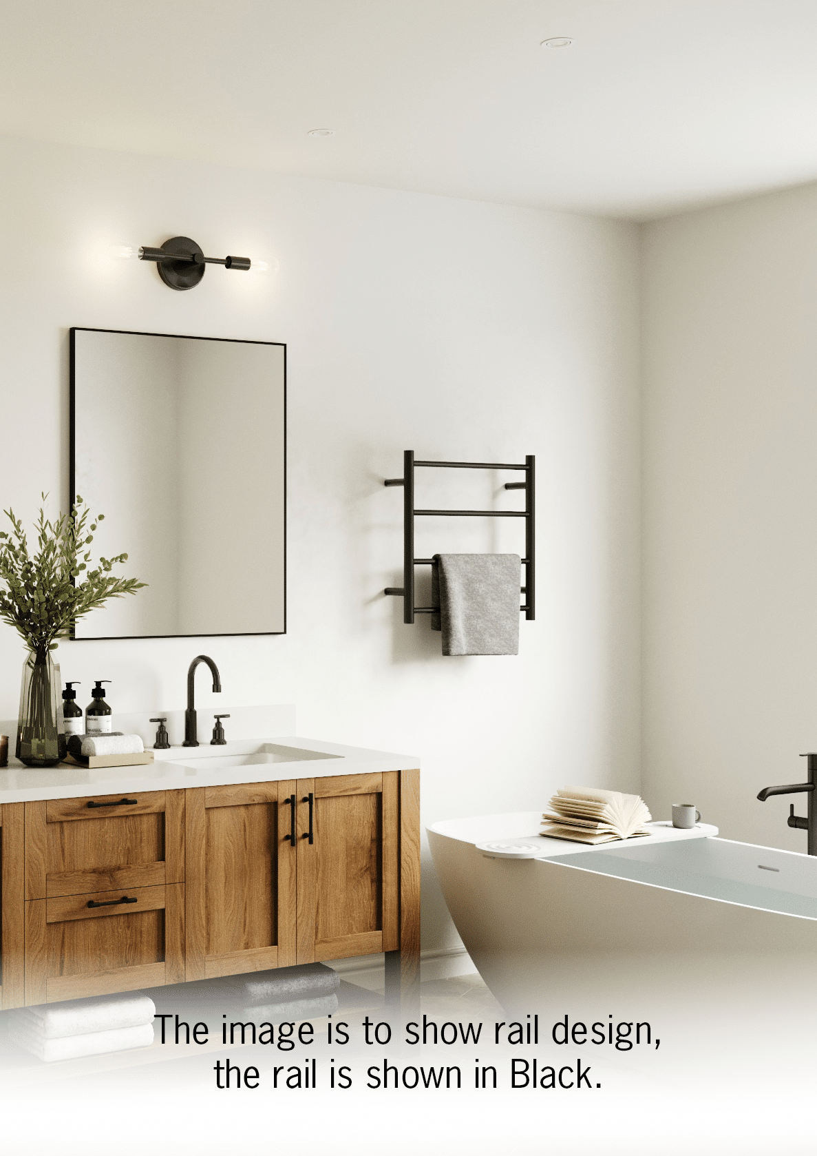 SR2512 12Volt Round Polished Ladder Heated Towel Rail