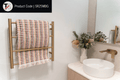 SR25MBG Brushed Gold Round Ladder Heated Towel Rail