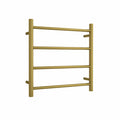 SR25MBG Brushed Gold Round Ladder Heated Towel Rail