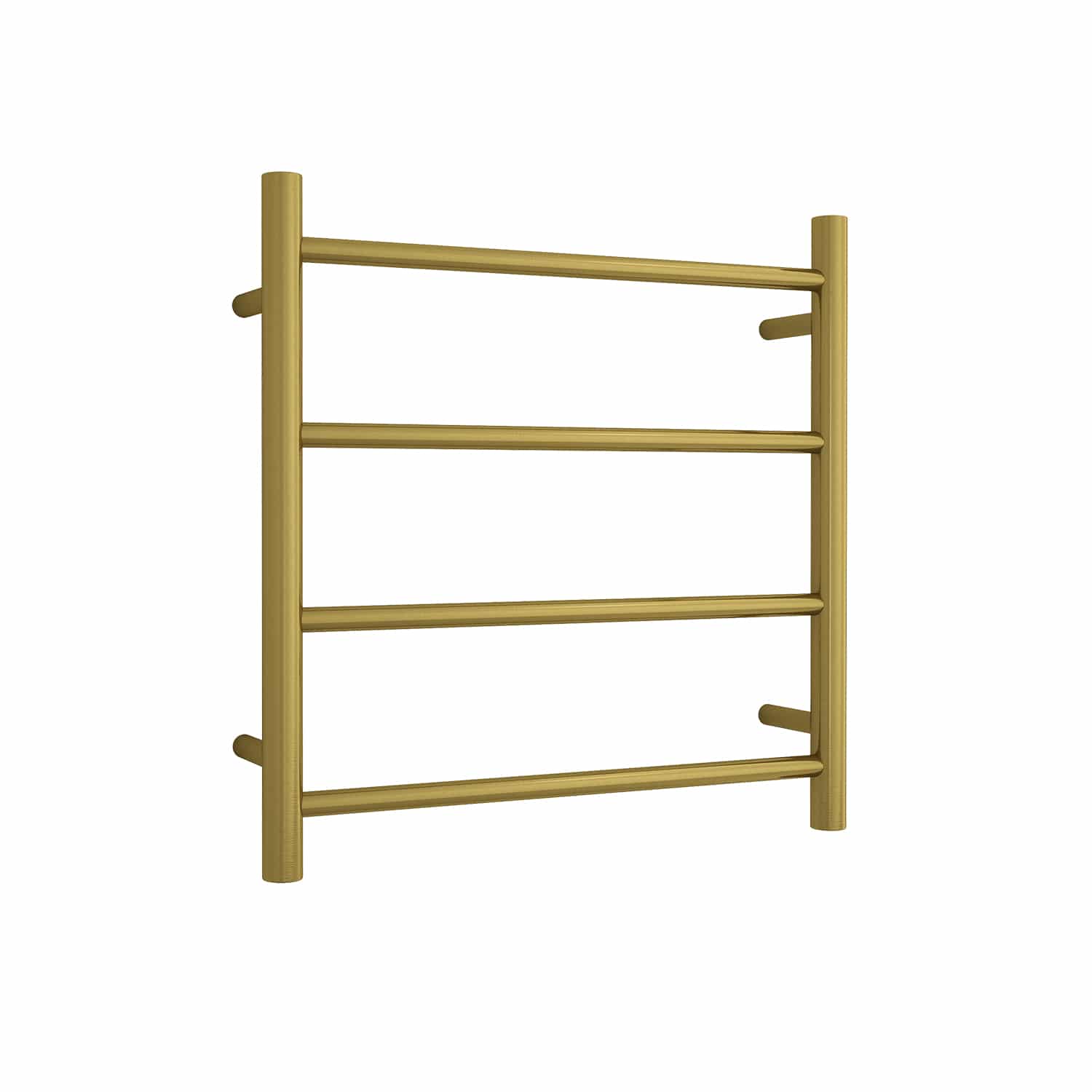 SR25MBG Brushed Gold Round Ladder Heated Towel Rail