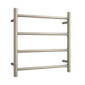 SR25MBN Brushed Nickel Round Ladder Heated Towel Rail