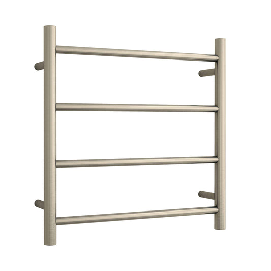 SR25MBN Brushed Nickel Round Ladder Heated Towel Rail