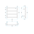 SR25M Straight Round Polished Ladder Heated Towel Rail