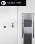 SR27M Straight Round Polished Ladder Heated Towel Rail
