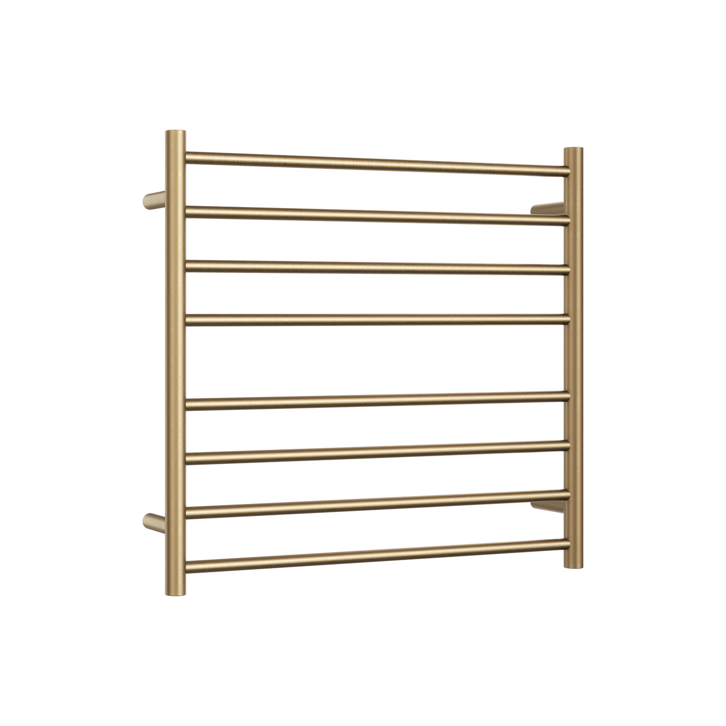 SR33MBB Brushed Brass Round Ladder Heated Towel Rail