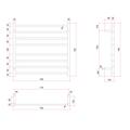 SR33MBN Brushed Nickel Round Ladder Heated Towel Rail