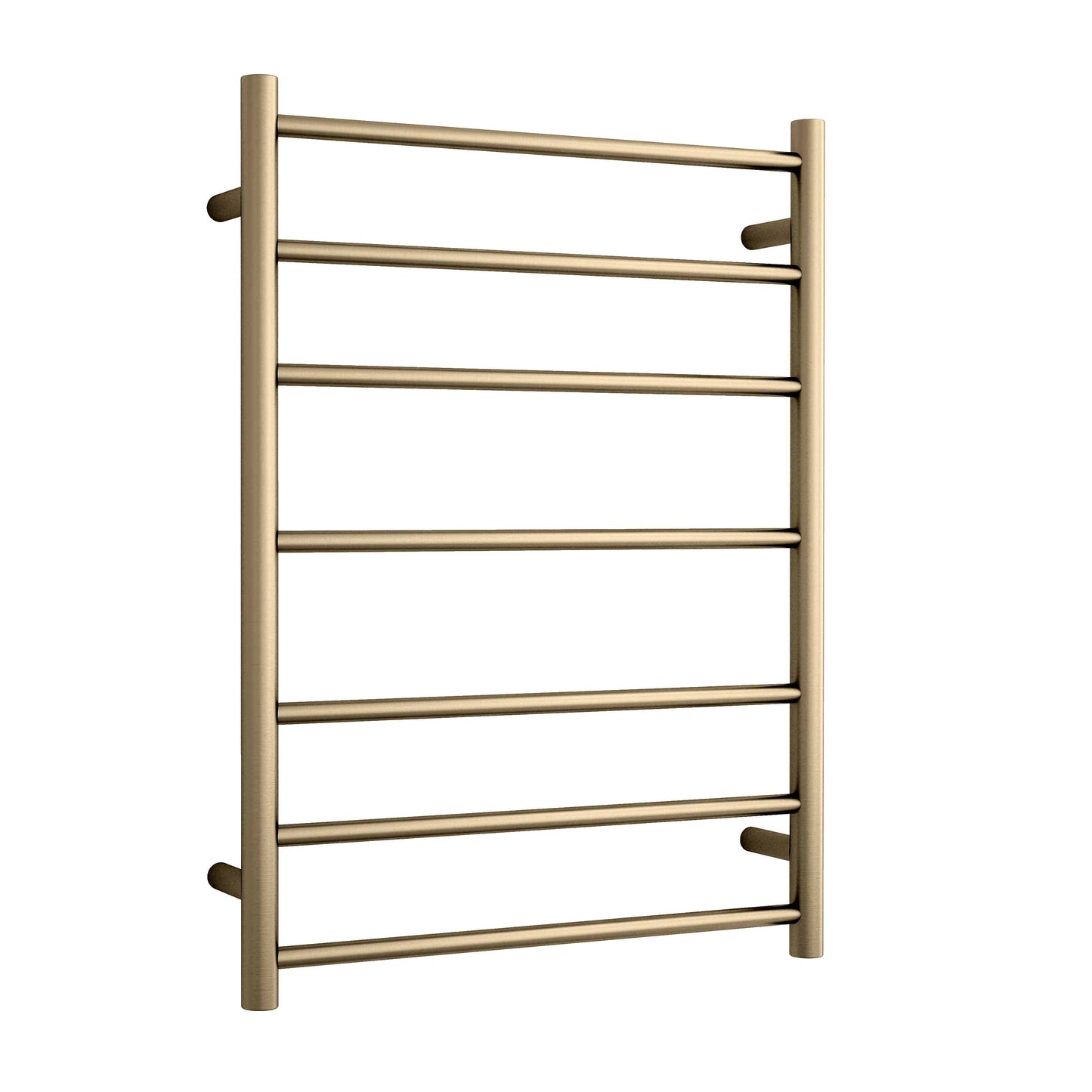 SR44MBB Brushed Brass Round Ladder Heated Towel Rail