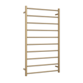 SR69MBB Brushed Brass Straight Round Heated Ladder Rail