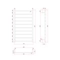 SR69MBB Brushed Brass Straight Round Heated Ladder Rail