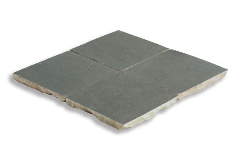 Medina Storm Grey Moroccan Zellige Square Tile