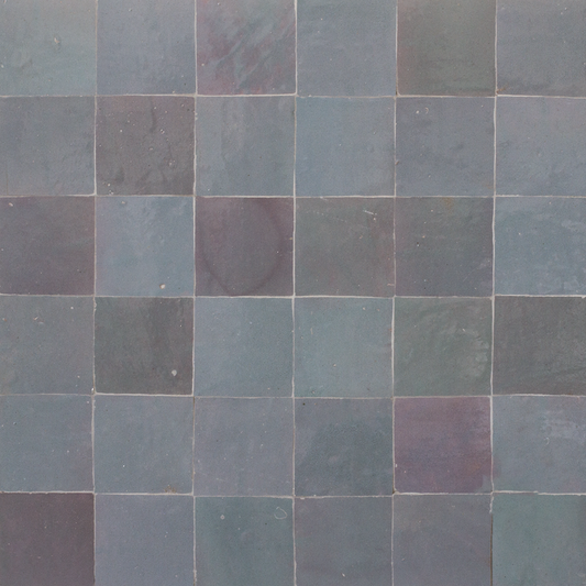 Medina Storm Grey Moroccan Zellige Square Tile