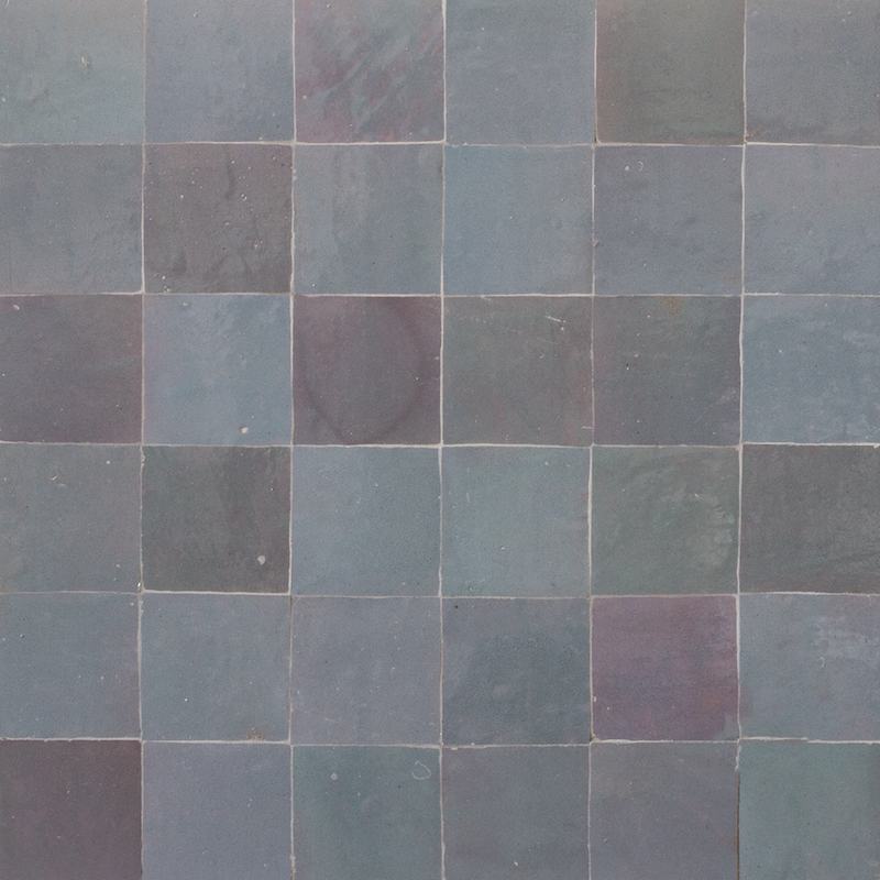 Medina Storm Grey Moroccan Zellige Square Tile