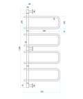 SV68 Straight Round Swivel Polished Heated Towel Rail
