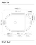 Shelf Oval Basin (Teal)