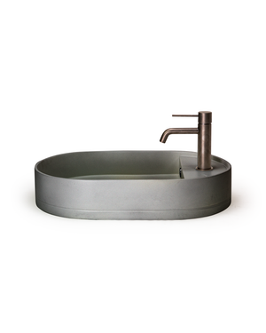 Nood Co Shelf Oval Basin (Mid Tone Grey)