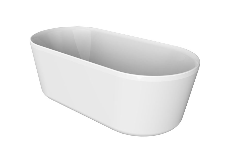 Decina Solis 1700 Freestanding Bath — White Baths, Acrylic Baths, Oval Baths