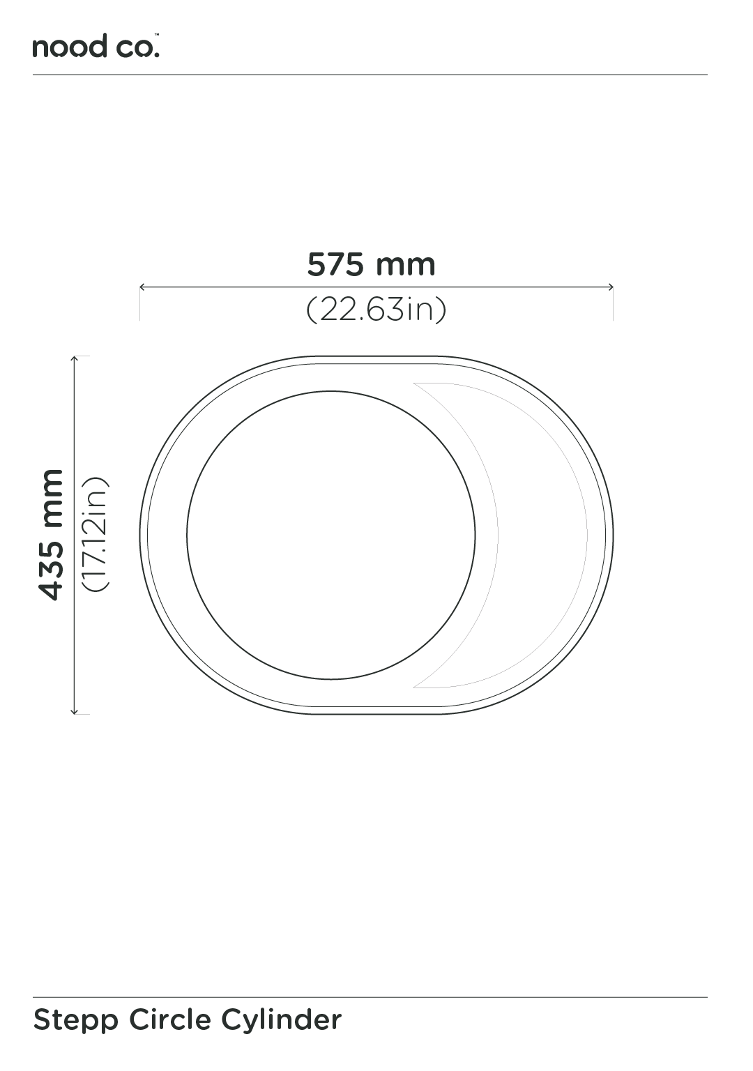 Cylinder - Stepp Circle Basin (Mid Tone Grey)