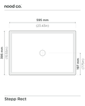 Stepp Rectangle Basin (Mid Tone Grey)