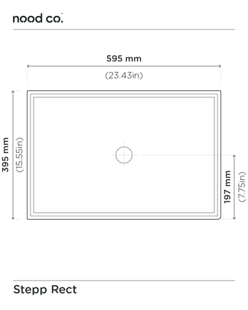 Stepp Rectangle Basin (Mid Tone Grey)