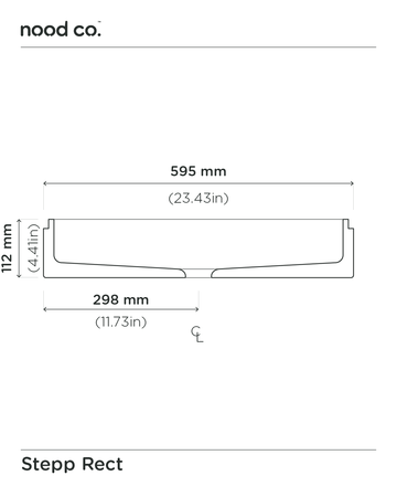 Stepp Rectangle Basin (Mid Tone Grey)