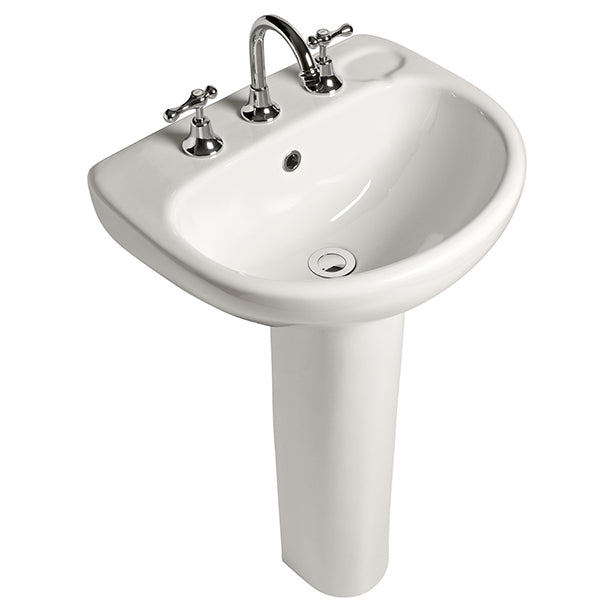 Studio 500 Wall Basin - 1 Tap Hole - Overflow - Inc Fixing Kit